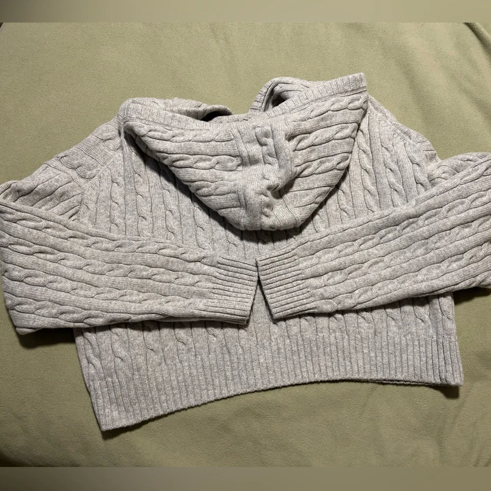 Aritzia Sunday Best Octavia Zip Waist Hoodie Heather Chrome Size XL - Picture 3 of 15